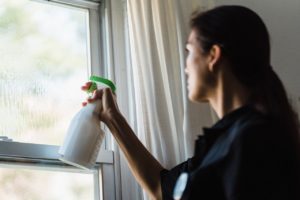 cleaning window