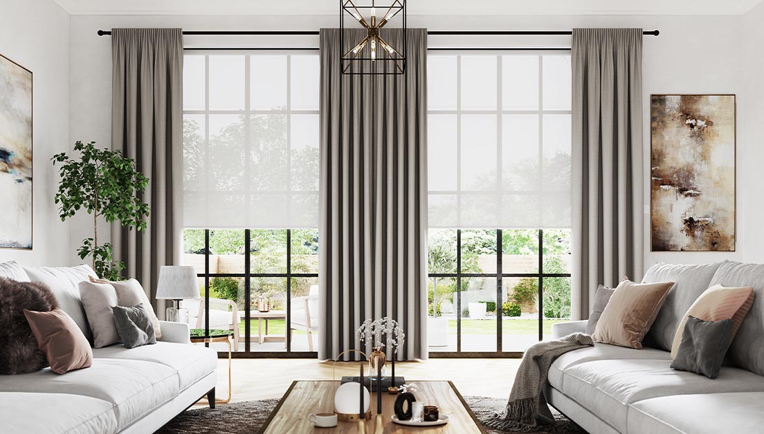 Roman shades with curtains hotsell